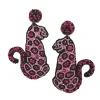 Allie Beads Pink Leopard Earrings