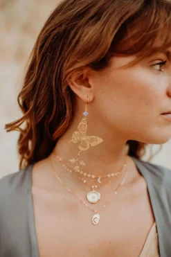 Bohindie Stream Heart Work Earrings