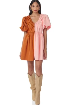 Crosby By Mollie Burch Raines Dress Salmon/Clay