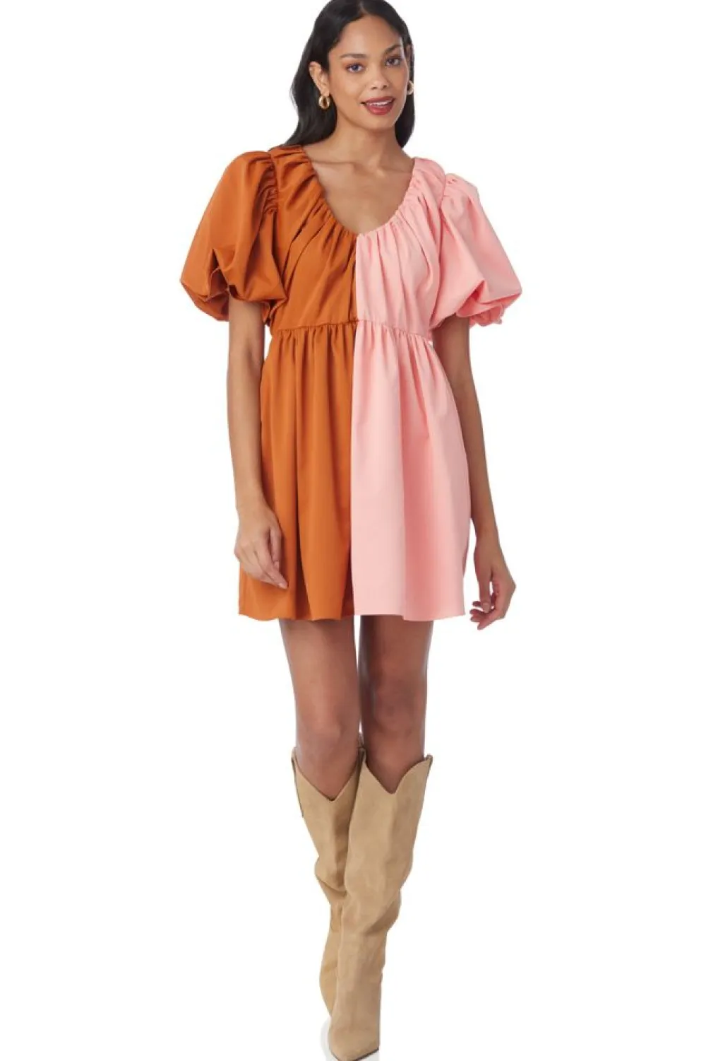 Crosby By Mollie Burch Raines Dress Salmon/Clay