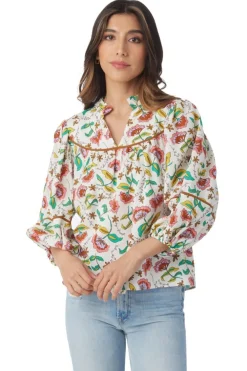 Crosby By Mollie Burch Rosie Top Woodcut Floral