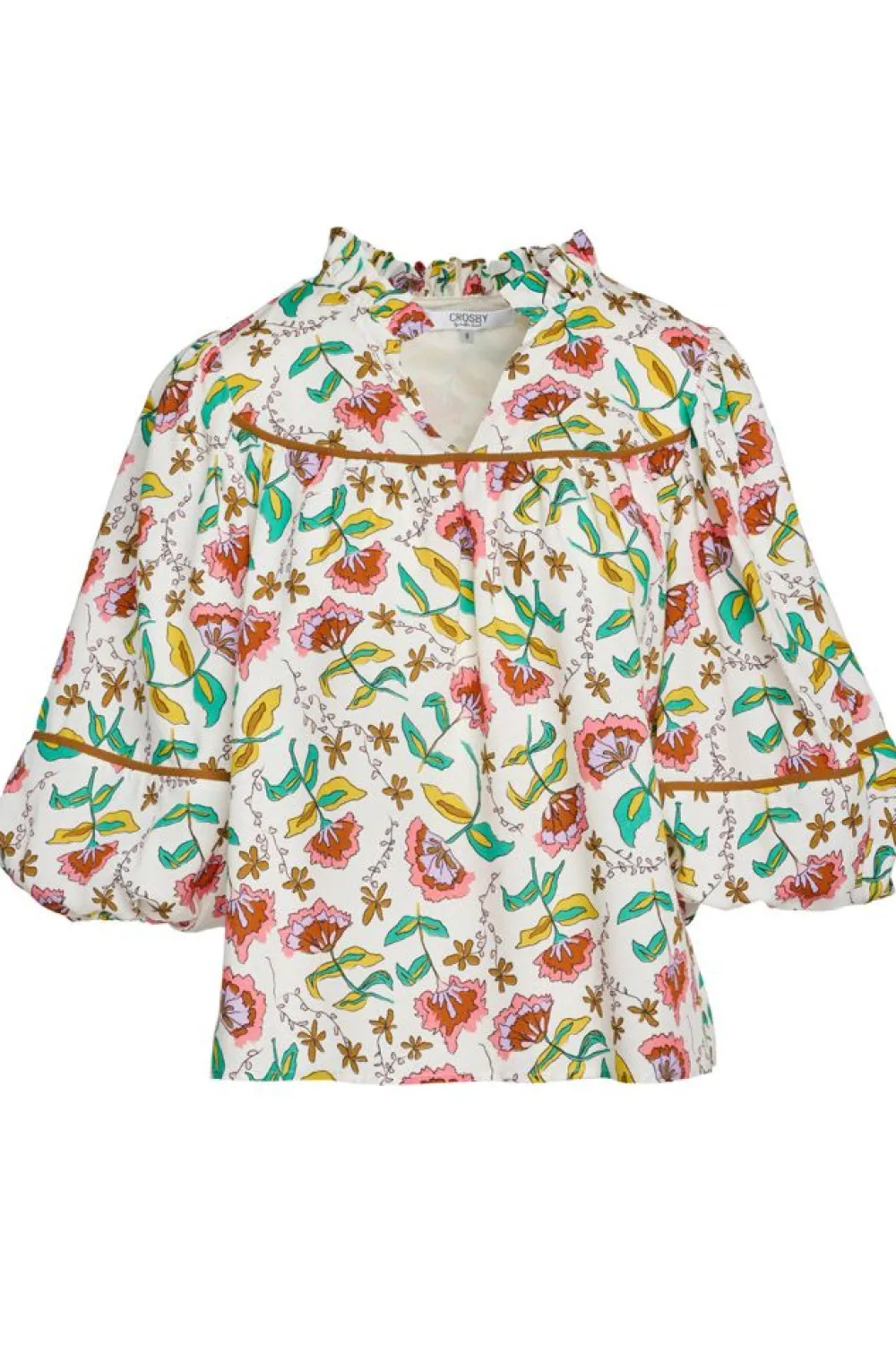 Crosby By Mollie Burch Rosie Top Woodcut Floral
