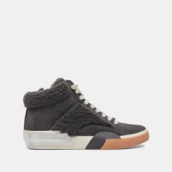 Dolce Vita Zilvia Plush Sneakers Anthracite Suede