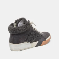 Dolce Vita Zilvia Plush Sneakers Anthracite Suede
