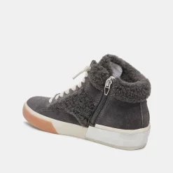 Dolce Vita Zilvia Plush Sneakers Anthracite Suede