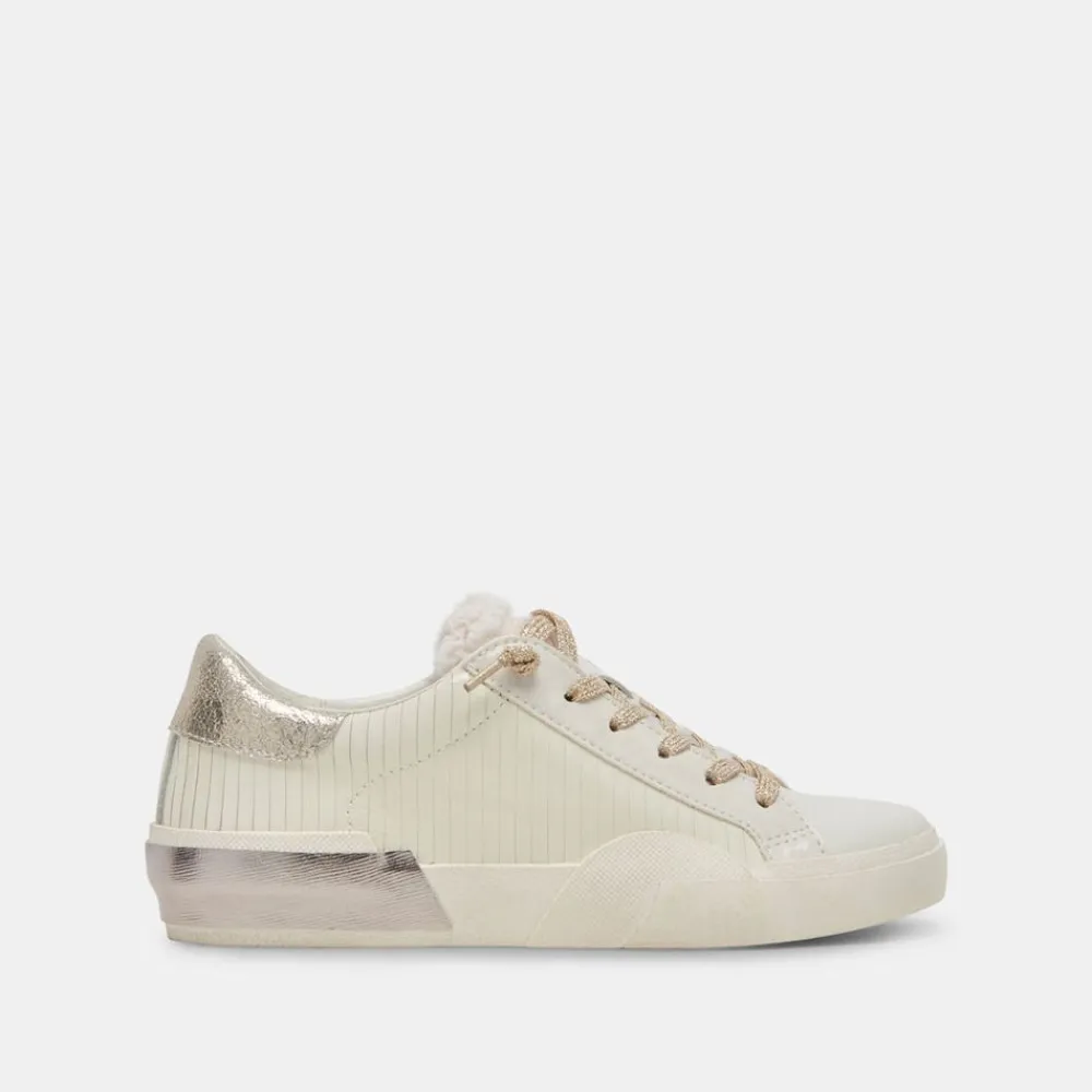 Dolce Vita Zina Plush White Sliced Leather