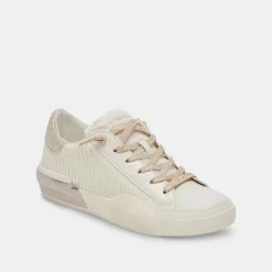 Dolce Vita Zina Plush White Sliced Leather