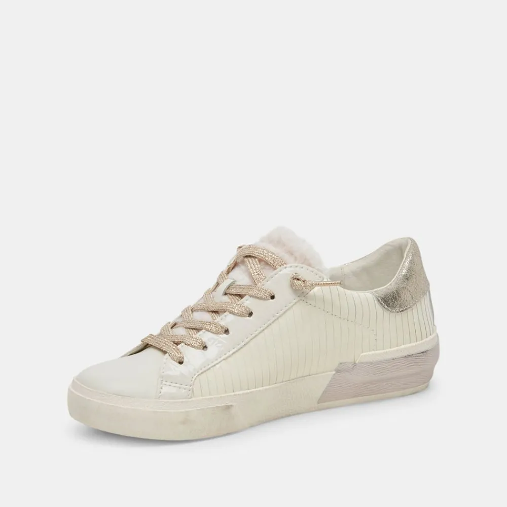 Dolce Vita Zina Plush White Sliced Leather