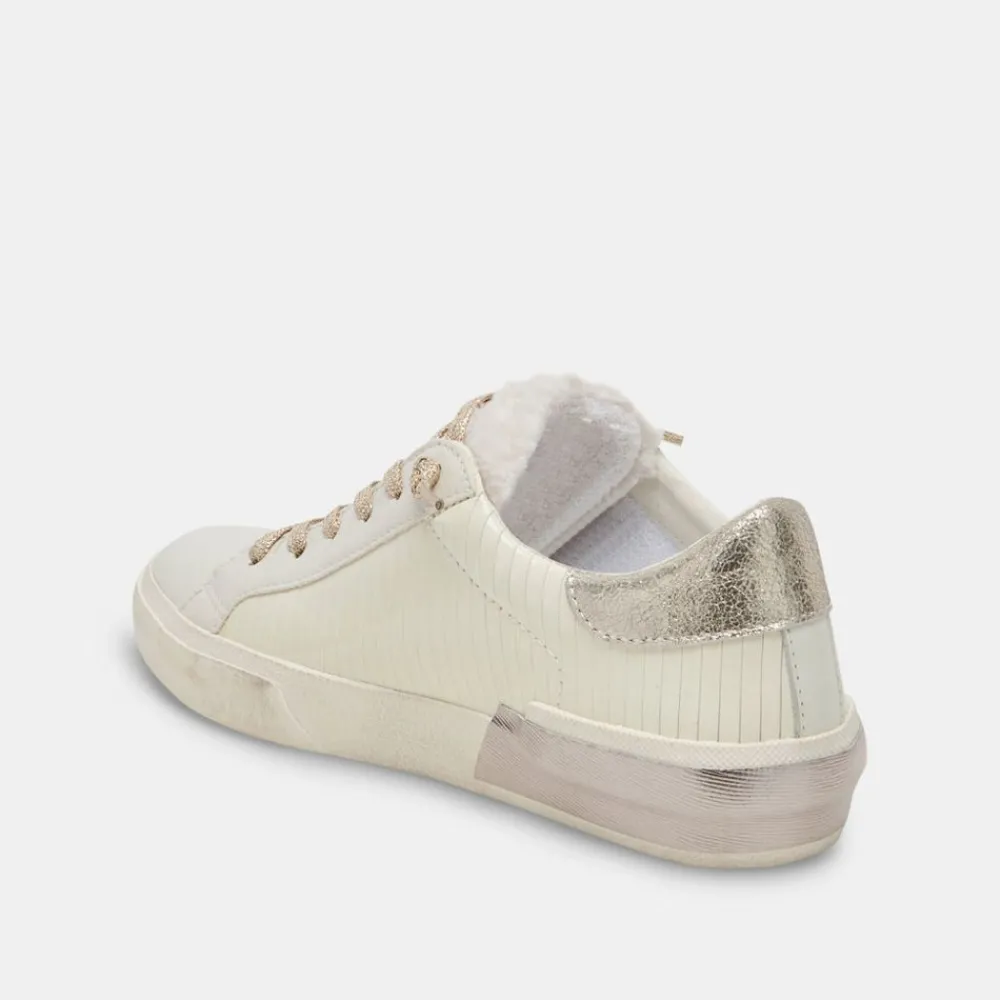 Dolce Vita Zina Plush White Sliced Leather