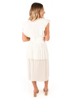 Emily McCarthy Chloe Dress White Linen