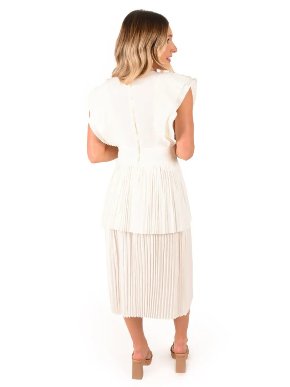 Emily McCarthy Chloe Dress White Linen