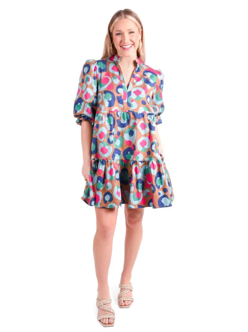 Emily McCarthy Frankie Dress Meadowbrook Spot Cheetah