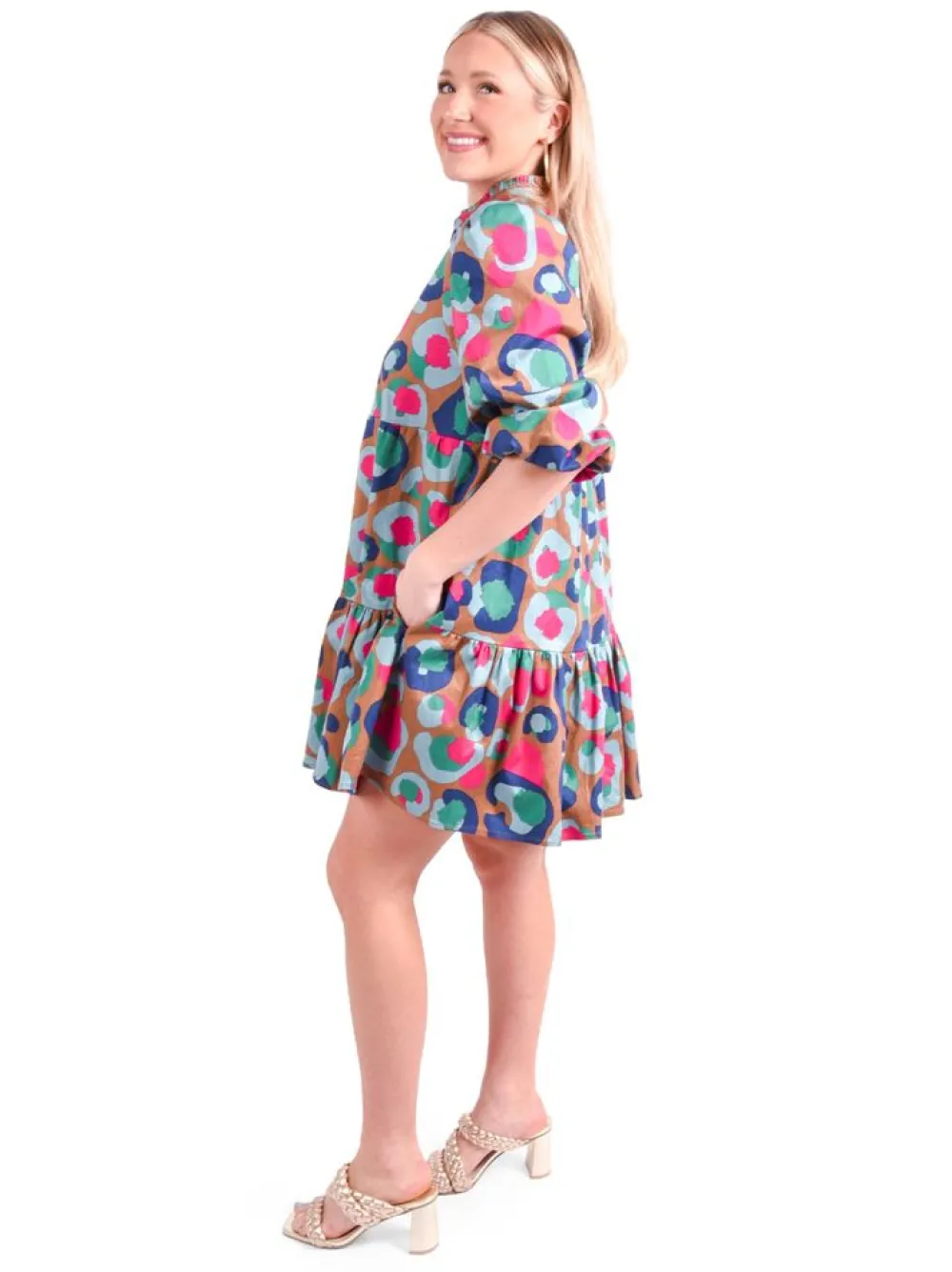 Emily McCarthy Frankie Dress Meadowbrook Spot Cheetah