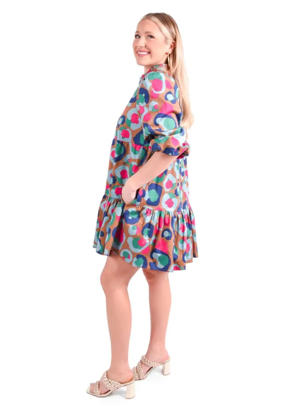 Emily McCarthy Frankie Dress Meadowbrook Spot Cheetah