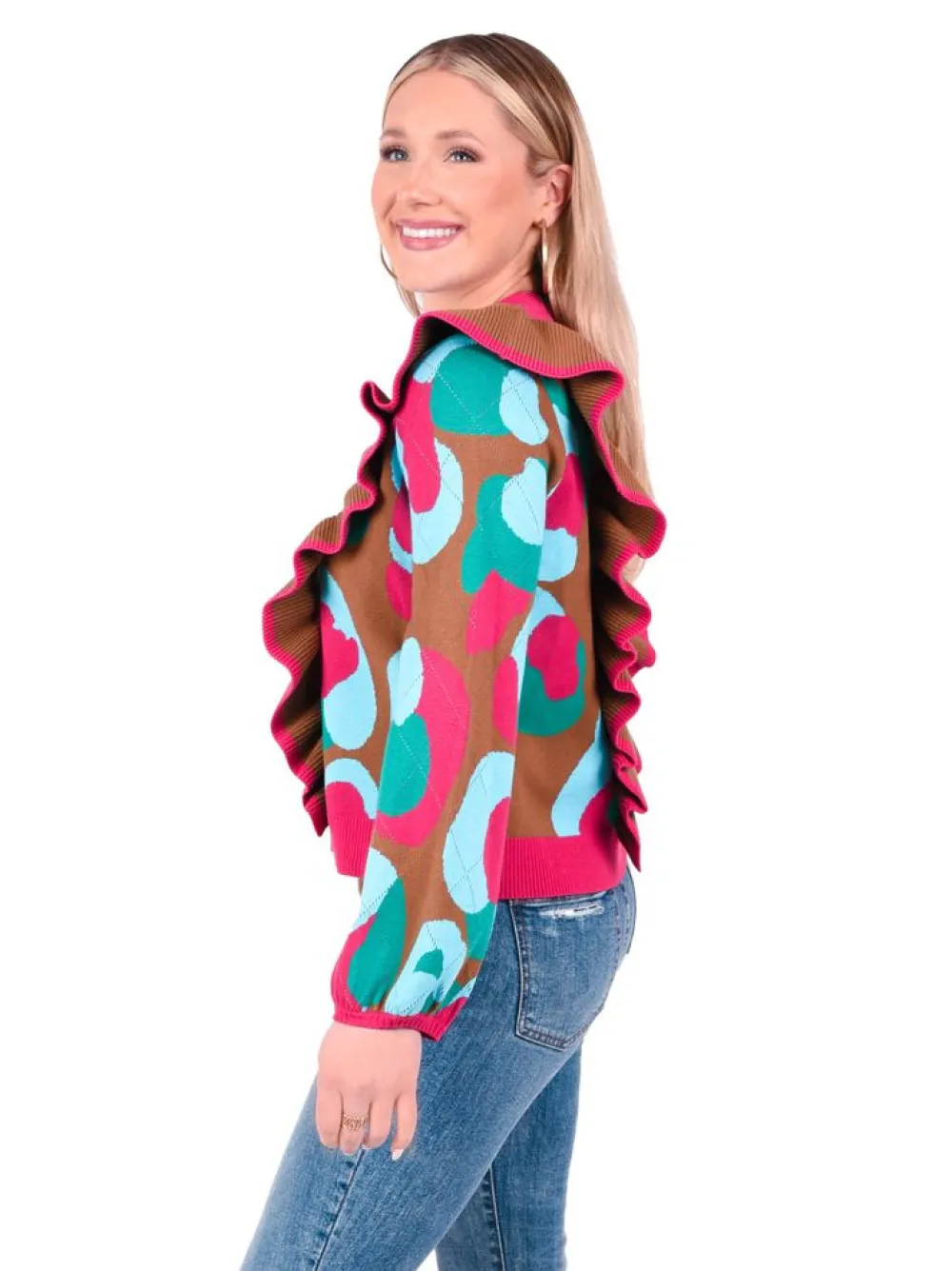 Emily McCarthy Lillian Sweater Meadowbrook Spot Cheetah