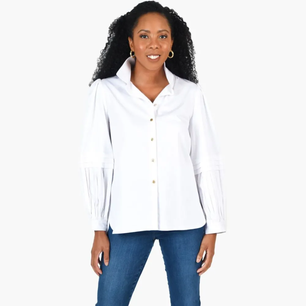 Emily McCarthy Oxford Shirt White Linen