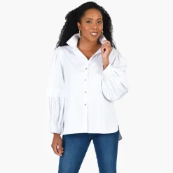Emily McCarthy Oxford Shirt White Linen