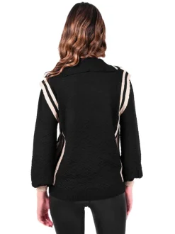 Emily McCarthy Poppy Pullover Sweater Black Monogram