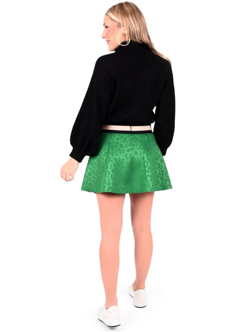 Emily McCarthy Sydney Skirt Evergreen Cheetah