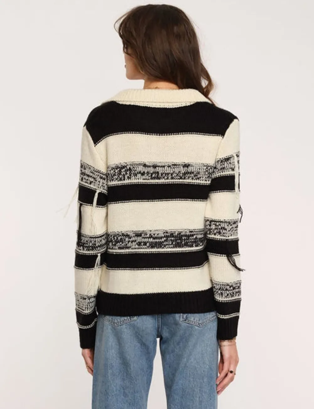 Heartloom Joy Sweater In Ivory Stripe