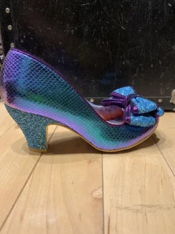 Irregular Choice Ban Joe Green Purple Metallic