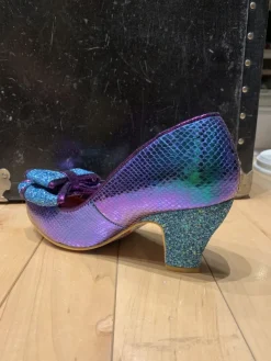 Irregular Choice Ban Joe Green Purple Metallic