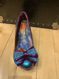 Irregular Choice Ban Joe Green Purple Metallic
