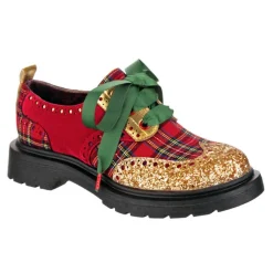 Irregular Choice Smart N Spiffy Christmas Plaid