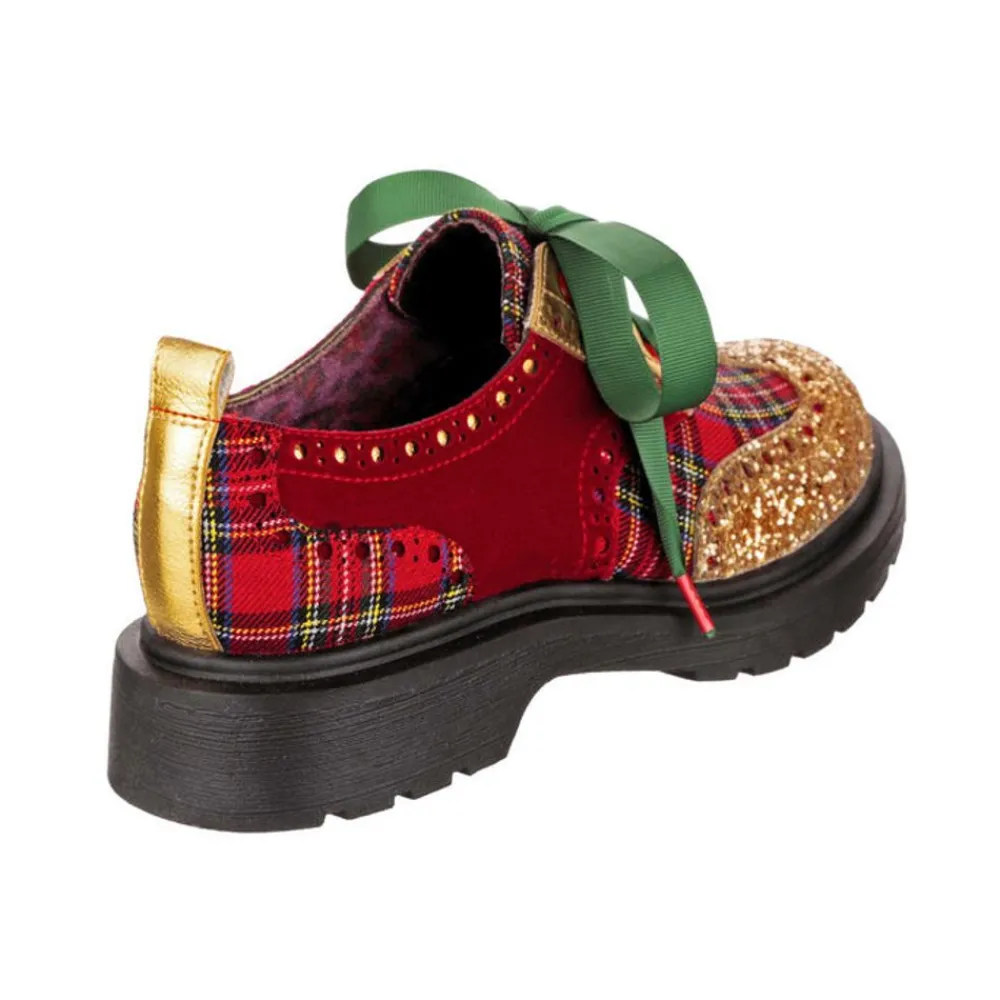 Irregular Choice Smart N Spiffy Christmas Plaid