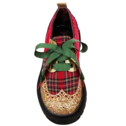 Irregular Choice Smart N Spiffy Christmas Plaid