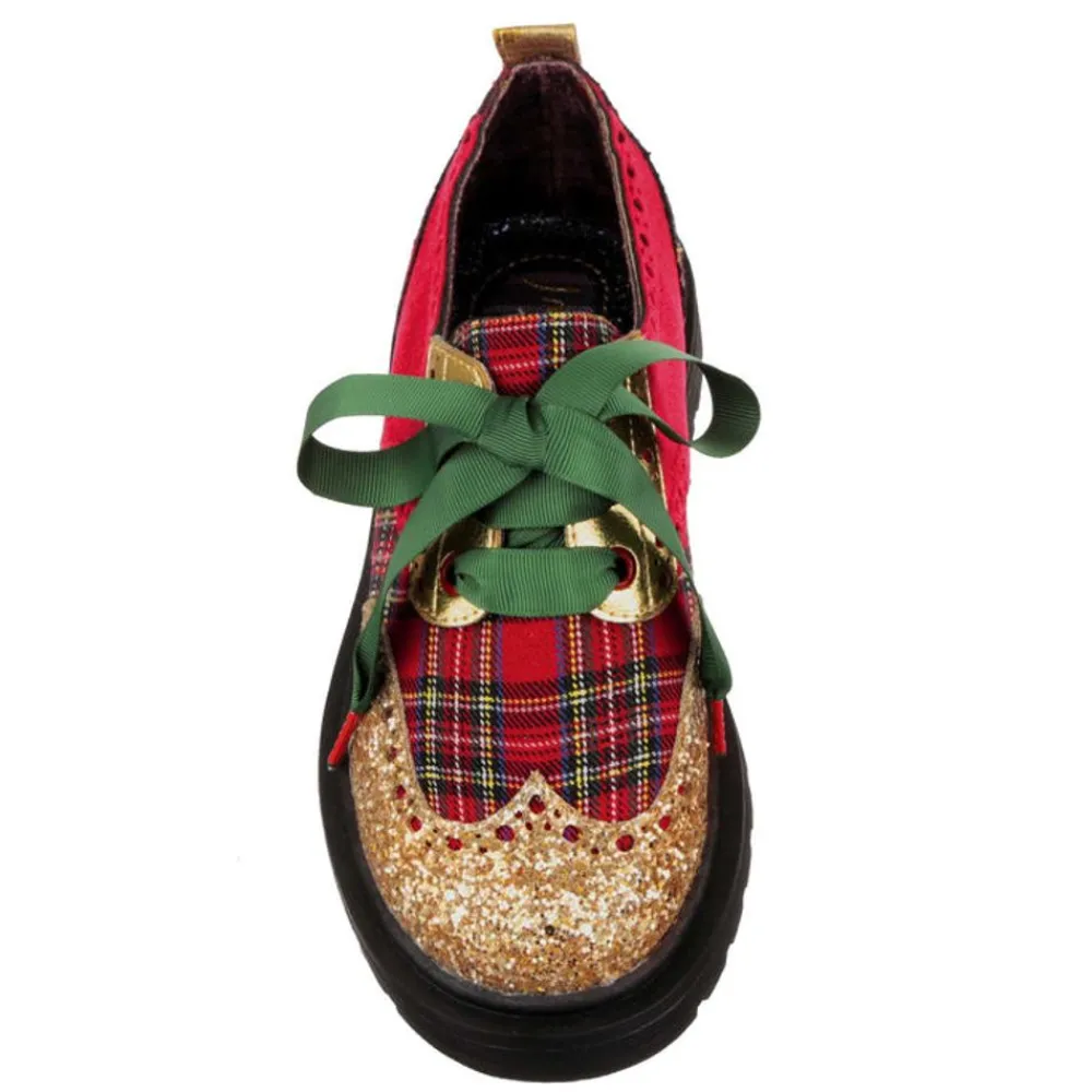 Irregular Choice Smart N Spiffy Christmas Plaid