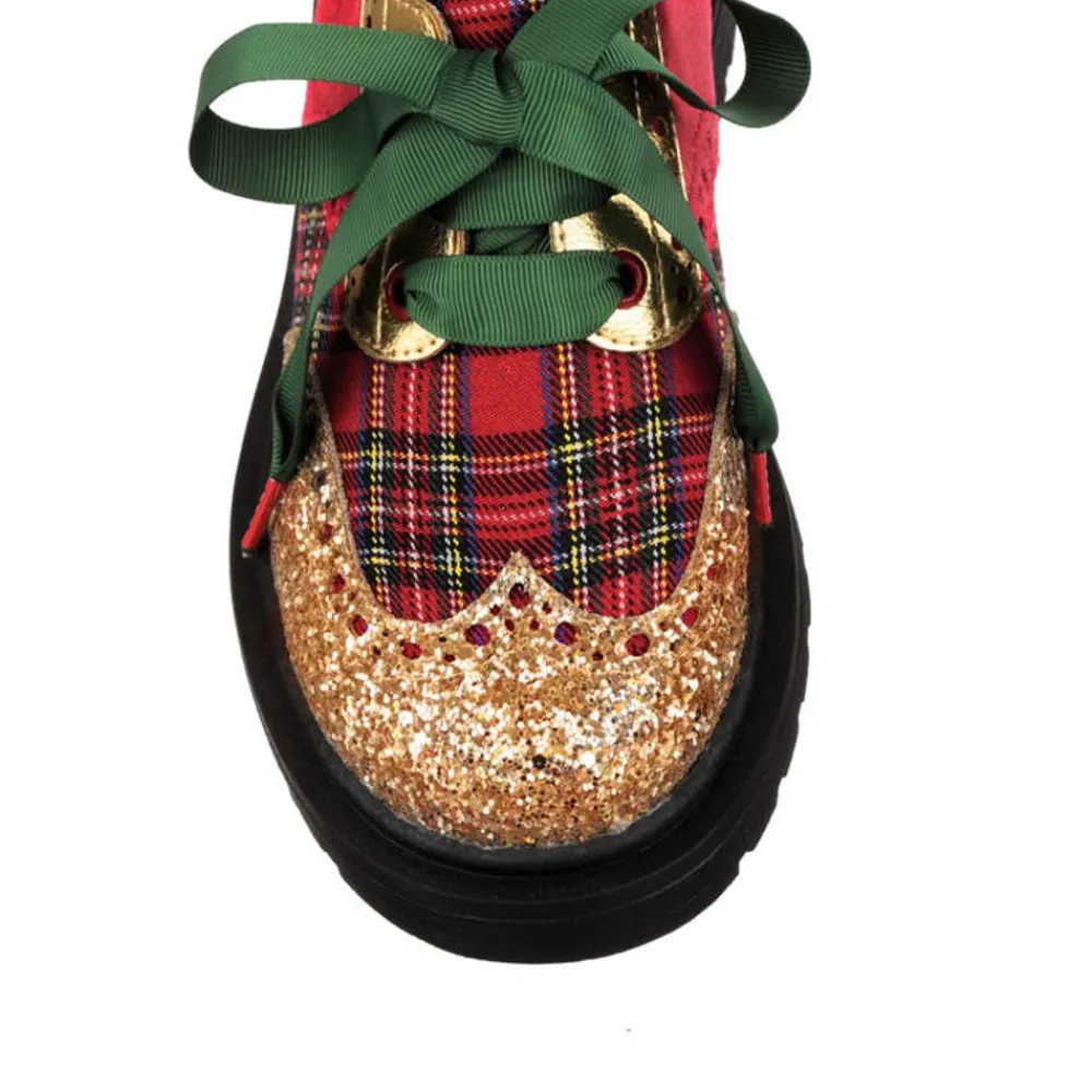 Irregular Choice Smart N Spiffy Christmas Plaid