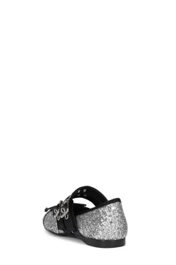 Jeffrey Campbell Balletic Silver Glitter Black