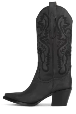 Jeffrey Campbell Dagget Black Washed Western Boot