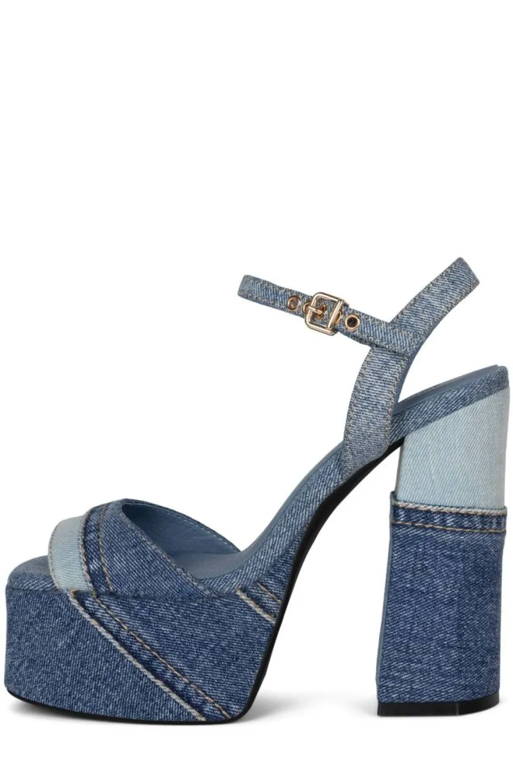 Jeffrey Campbell Girlfriend Blue Denim Platform