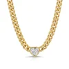 Jurate LA Sugar Heart Chain Link Necklace