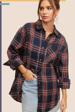 La Miel Avril Plaid Shirt
