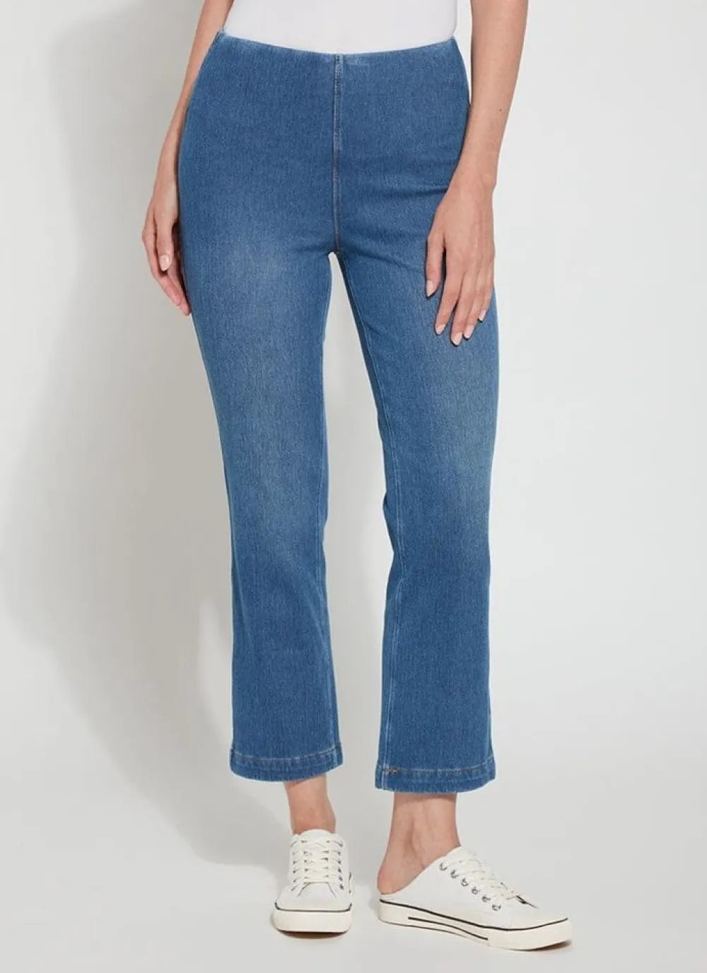 Lysse Ankle Denim Baby Bootcut Mid Wash