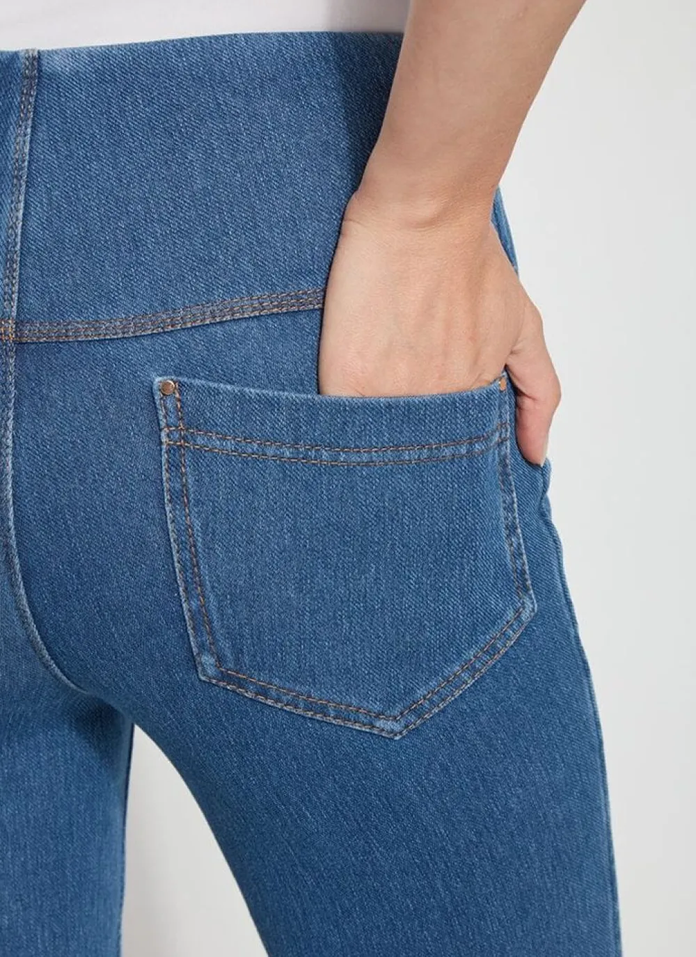 Lysse Ankle Denim Baby Bootcut Mid Wash
