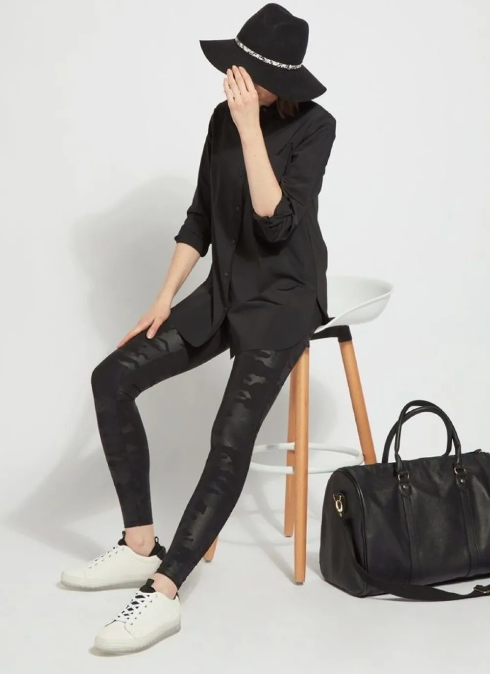 Lysse Black Camo Matilda Foil Legging