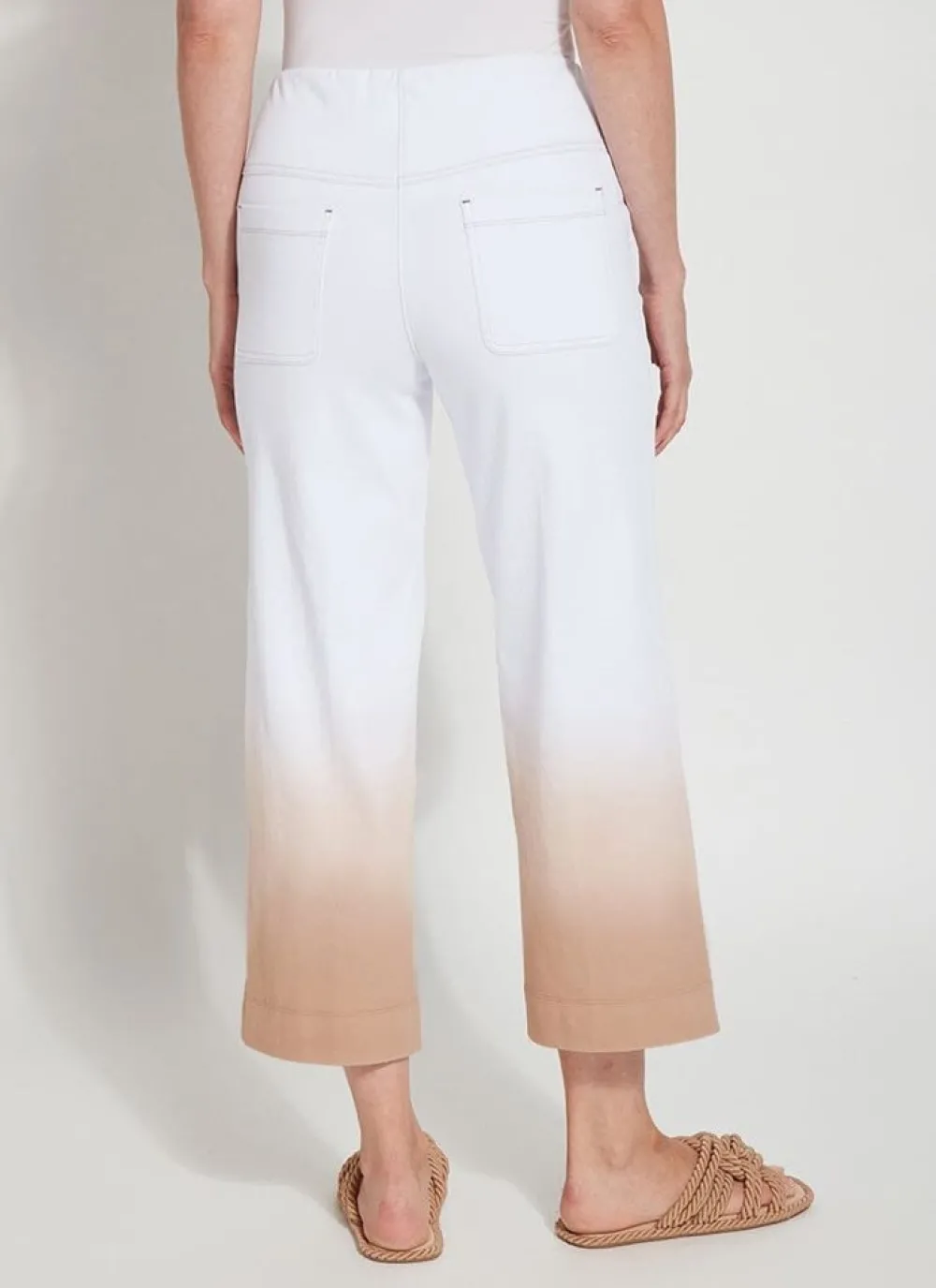 Lysse Dip Dye Ombre Wide Leg Crop