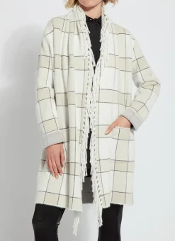 Lysse Mystic Fringe Sweater Coat Winterland Plaid