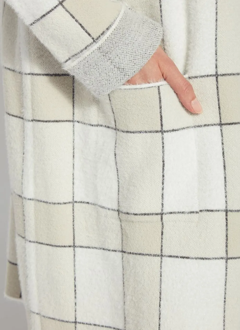 Lysse Mystic Fringe Sweater Coat Winterland Plaid