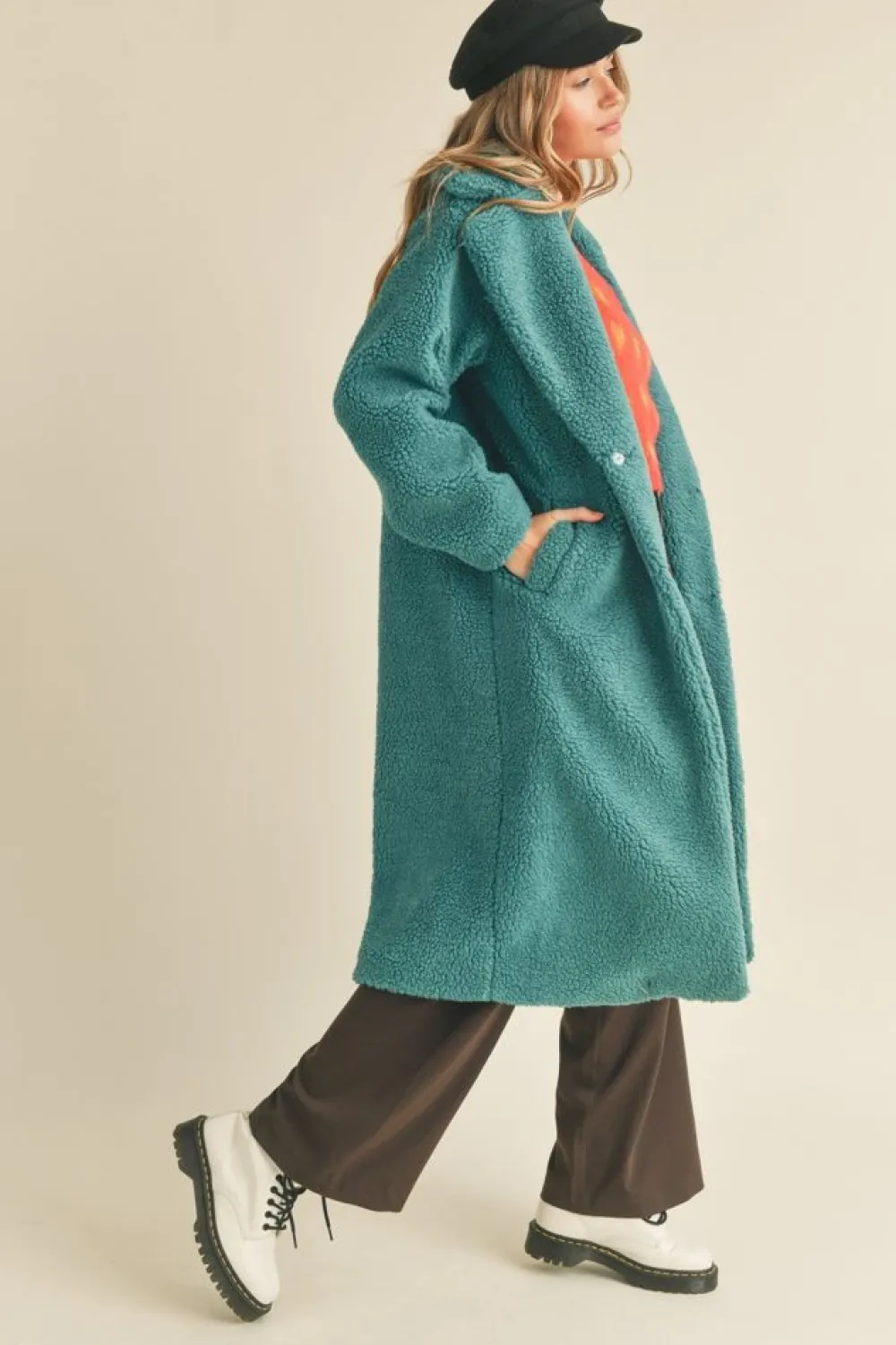 &Merci &Merci Full Length Teddy Coat