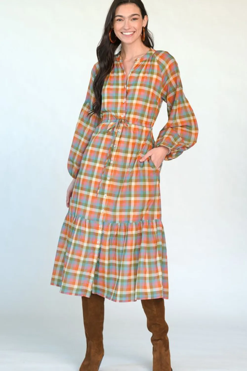 Olivia James the Label Emory Autumn Plaid Dress