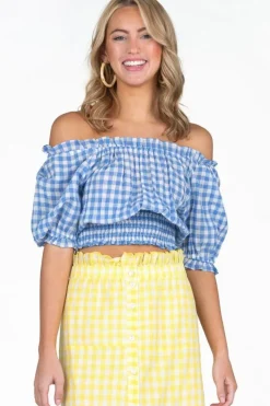 Olivia James the Label Gia Top Riviera Gingham
