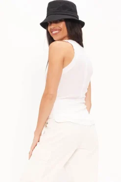 Project Social T Adesin Rib Tank White