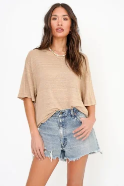 Project Social T Edie Linen Boyfriend Tee