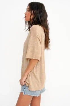 Project Social T Edie Linen Boyfriend Tee