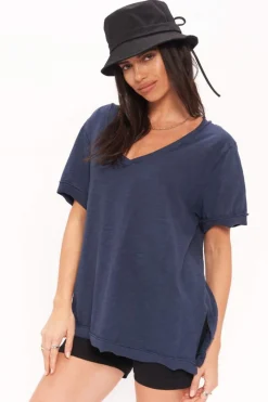 Project Social T Knock Out Tee Navy Peony